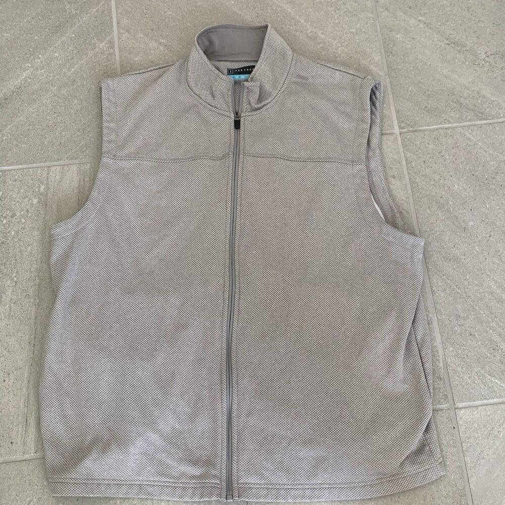 PGA Tour Gray XL Zip Up Sweater Vest Men’s